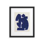 Abstract Paint Form 1 - Dark Blue Framed Art Print Gallery Image 5