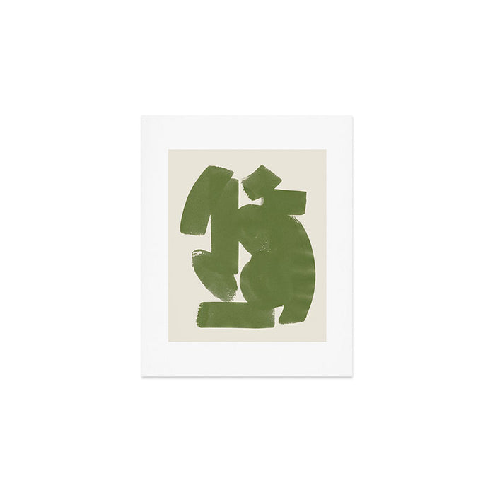 Abstract Paint Form 1 - Green Art Print Gallery Image 1