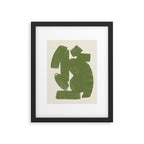 Abstract Paint Form 1 - Green Framed Art Print Gallery Image 5