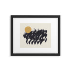 Abstract Paint Sun Wave Framed Art Print Gallery Image 5
