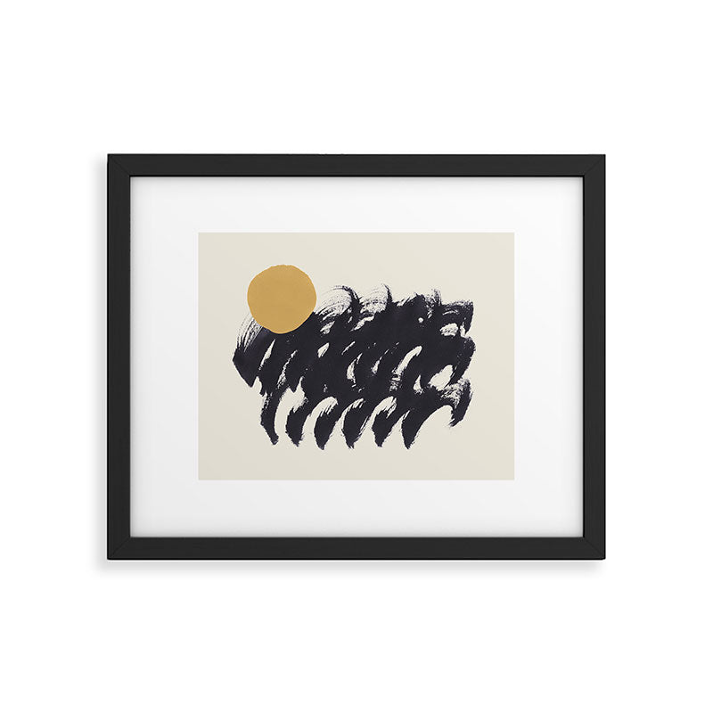 Abstract Paint Sun Wave Framed Art Print Gallery Image 5