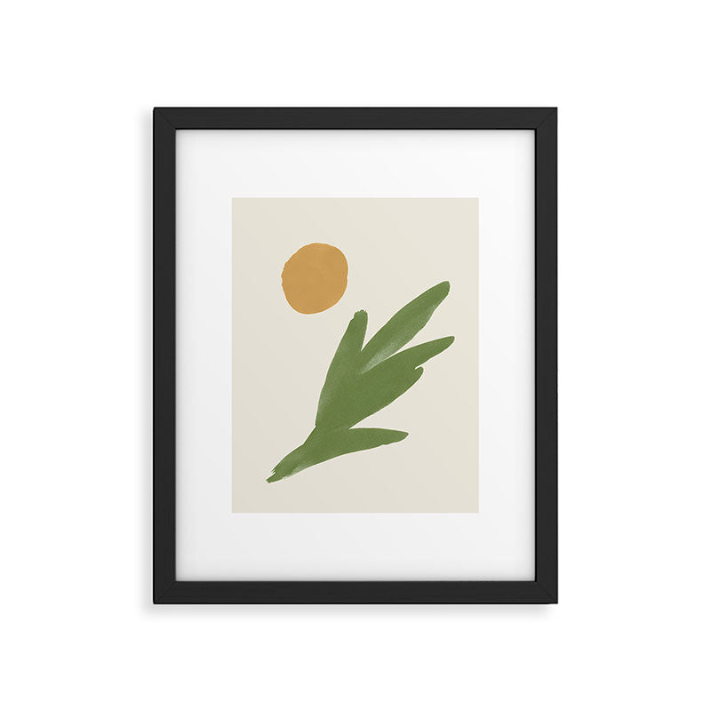 Abstract Painting Botanic 1 - Gold Green Framed Art Print Gallery Image 5