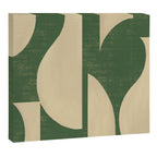 Abstract vase collage - deep green Canvas Print Gallery Image 6