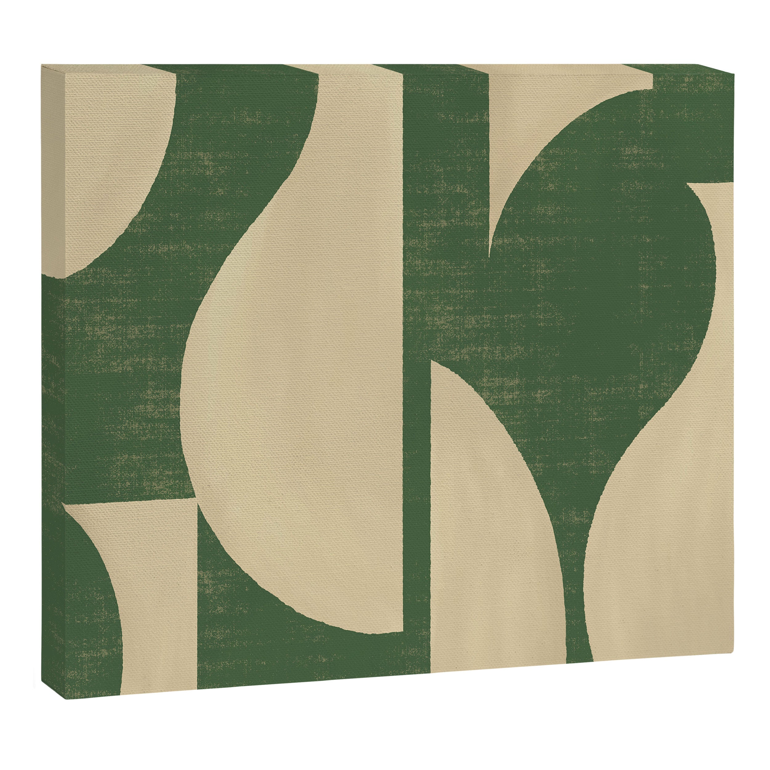 Abstract vase collage - deep green Canvas Print Gallery Image 6
