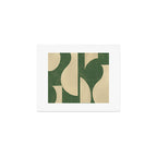 Abstract vase collage - deep green Art Print Gallery Image 1