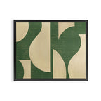 Abstract vase collage - deep green Framed Canvas Print Gallery Image 6