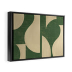 Abstract vase collage - deep green Framed Canvas Print Gallery Image 2