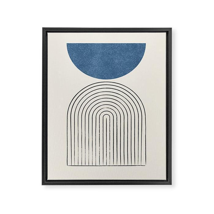 Arch Balance Blue Framed Canvas Print Gallery Image 1