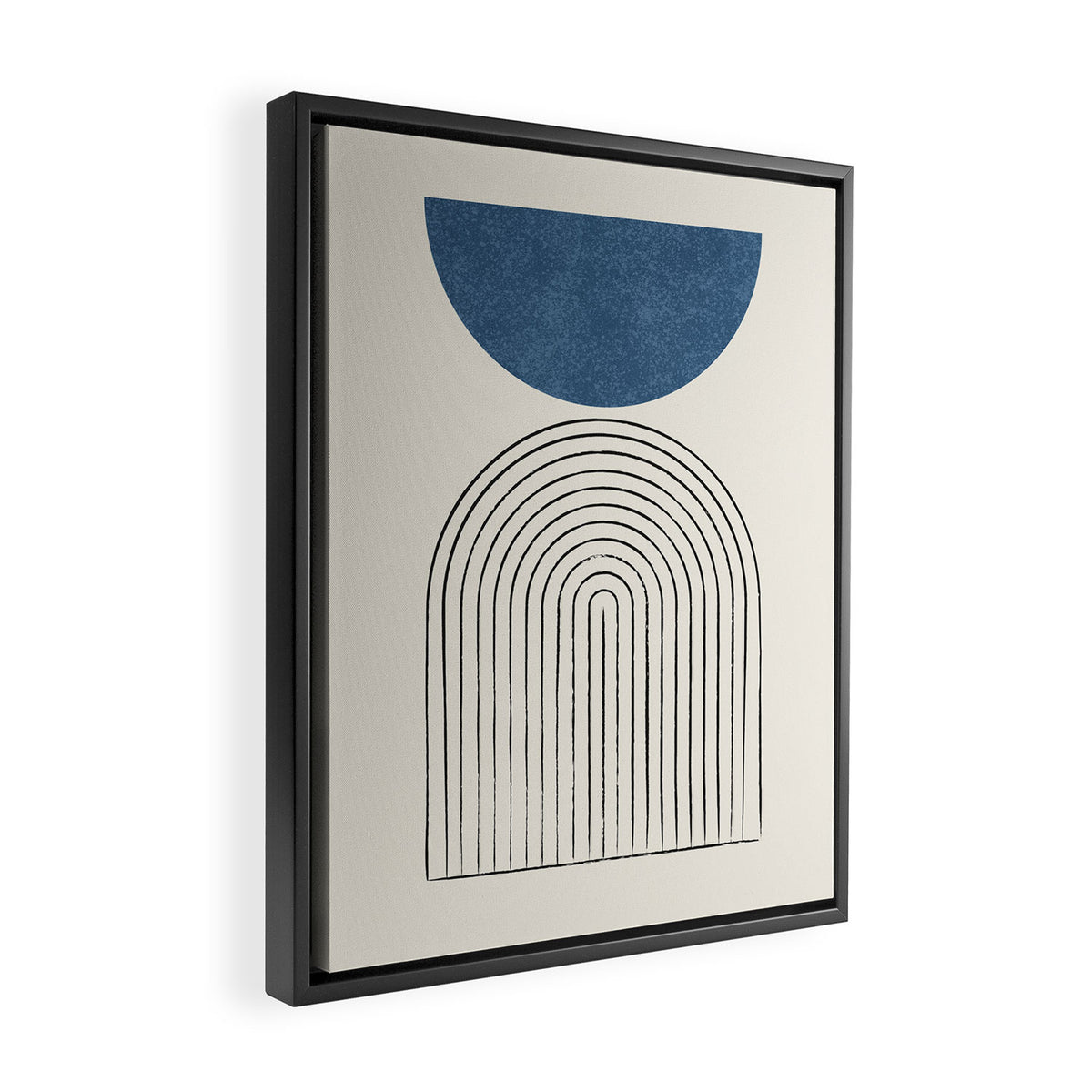 Arch Balance Blue Framed Canvas Print Gallery Image 2