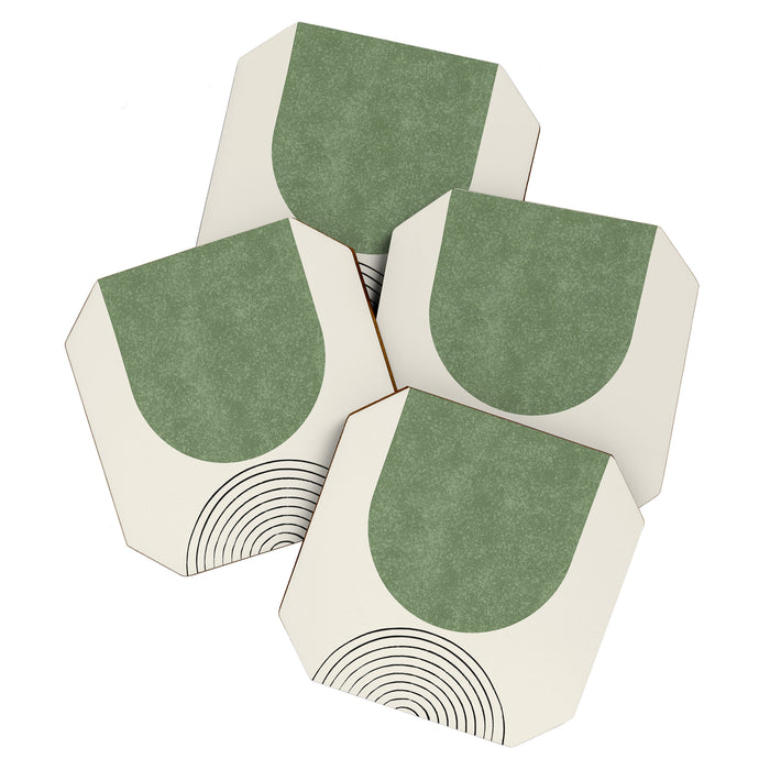 Arch balance green 2 Coaster Gallery Image 1