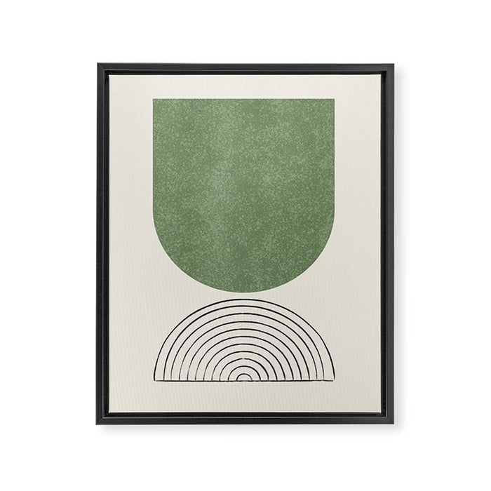 Arch balance green 2 Framed Canvas Print Gallery Image 1