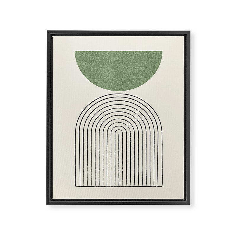 Arch balance green Framed Canvas Print Gallery Image 6