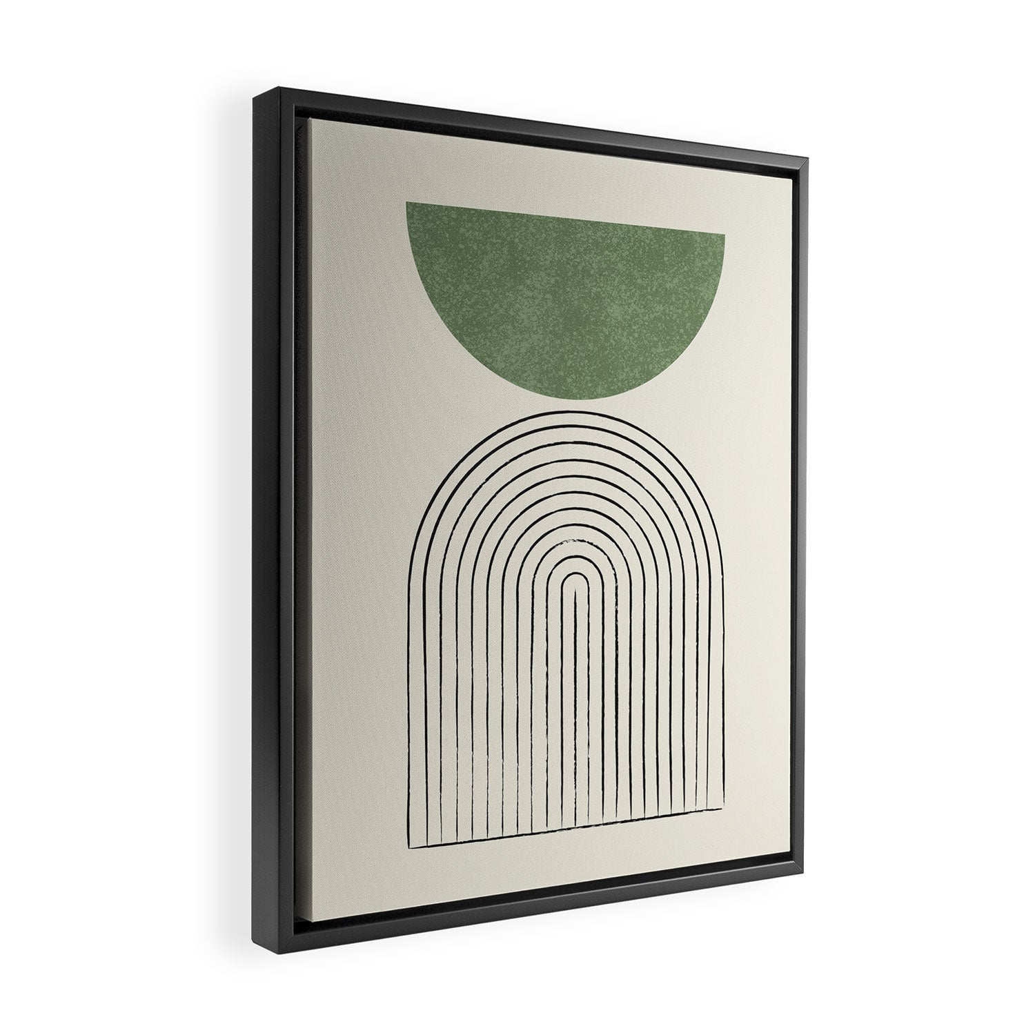Arch balance green Framed Canvas Print Gallery Image 2