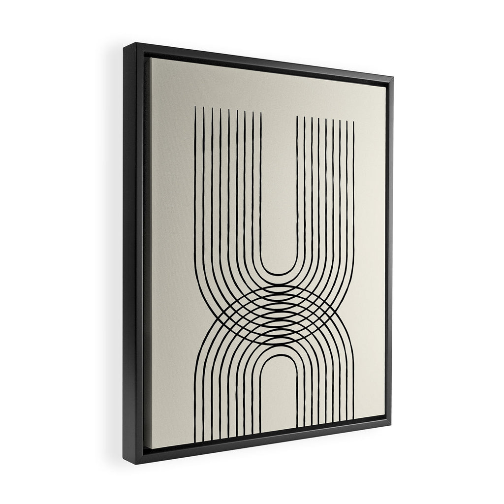 Arch duo 1 Mid century modern Framed Canvas Print Gallery Image 2