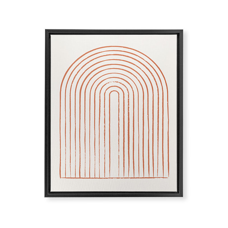 Arch Dusty Orange Framed Canvas Print Gallery Image 6