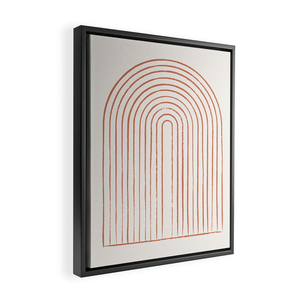 Arch Dusty Orange Framed Canvas Print Gallery Image 2