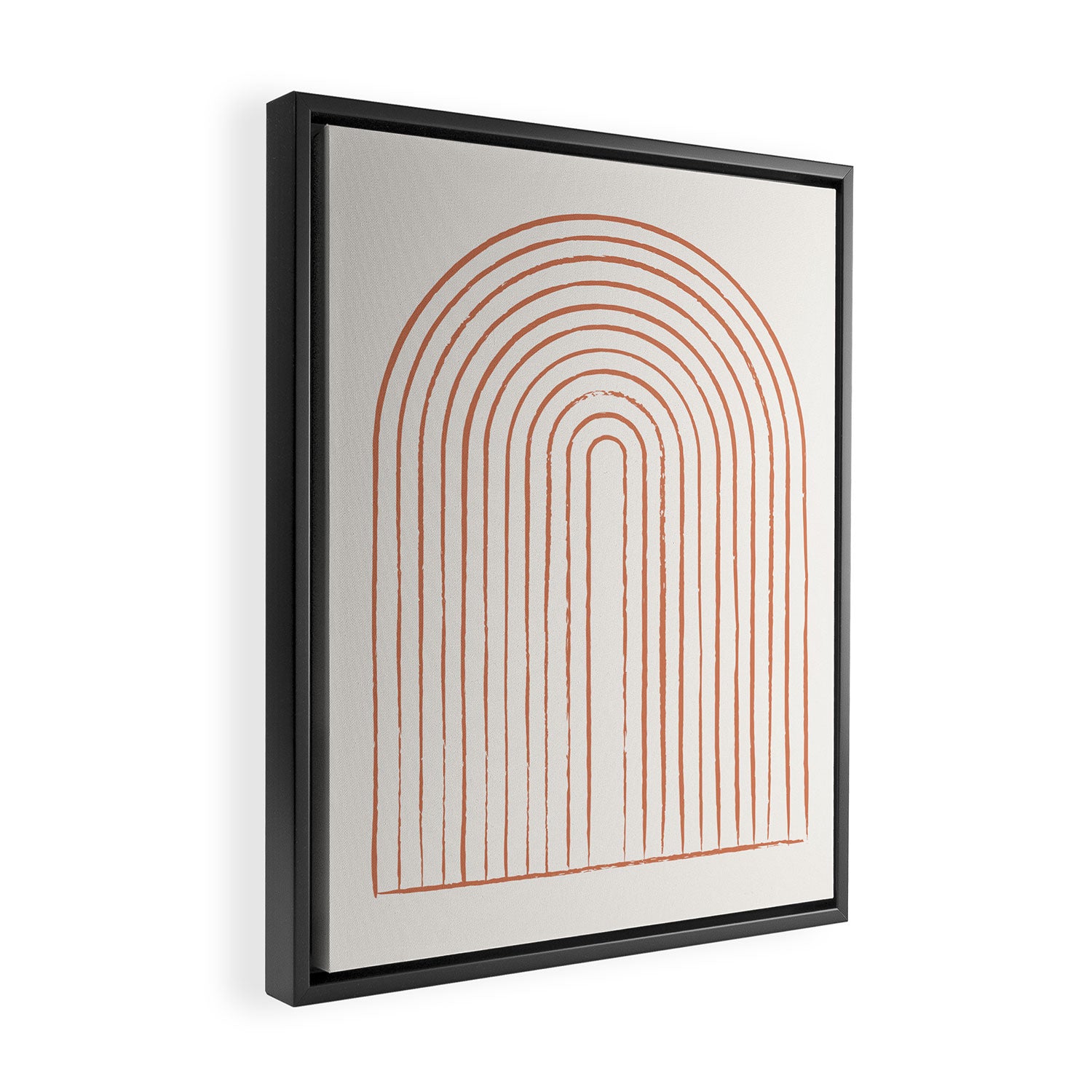 Arch Dusty Orange Framed Canvas Print Gallery Image 2