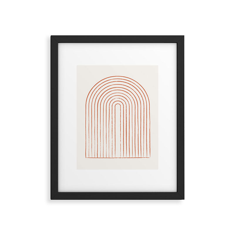 Arch Dusty Orange Framed Art Print Gallery Image 5