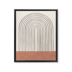 Arch Gray Pink Framed Canvas Print Gallery Image 8