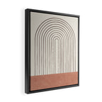 Arch Gray Pink Framed Canvas Print Gallery Image 2