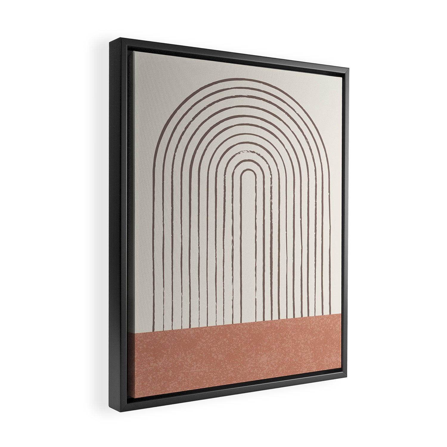 Arch Gray Pink Framed Canvas Print Gallery Image 2