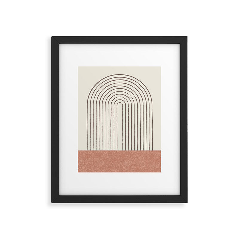 Arch Gray Pink Framed Art Print Gallery Image 6
