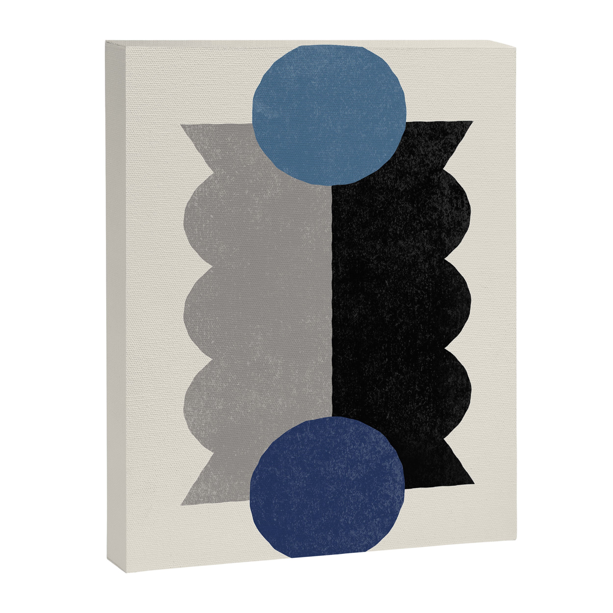 Balance Colorblock - Blue Grey Black Canvas Print Gallery Image 6