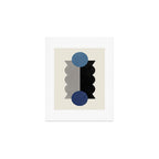 Balance Colorblock - Blue Grey Black Art Print Gallery Image 1