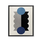 Balance Colorblock - Blue Grey Black Framed Canvas Print Gallery Image 6