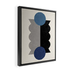 Balance Colorblock - Blue Grey Black Framed Canvas Print Gallery Image 2