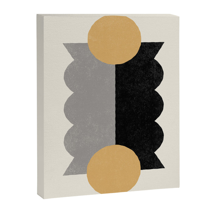 BalanceColorblock - Gold Black Canvas Print Gallery Image 1
