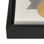 BalanceColorblock - Gold Black Framed Canvas Print Gallery Image 3