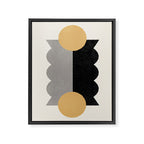 BalanceColorblock - Gold Black Framed Canvas Print Gallery Image 6