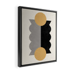 BalanceColorblock - Gold Black Framed Canvas Print Gallery Image 2