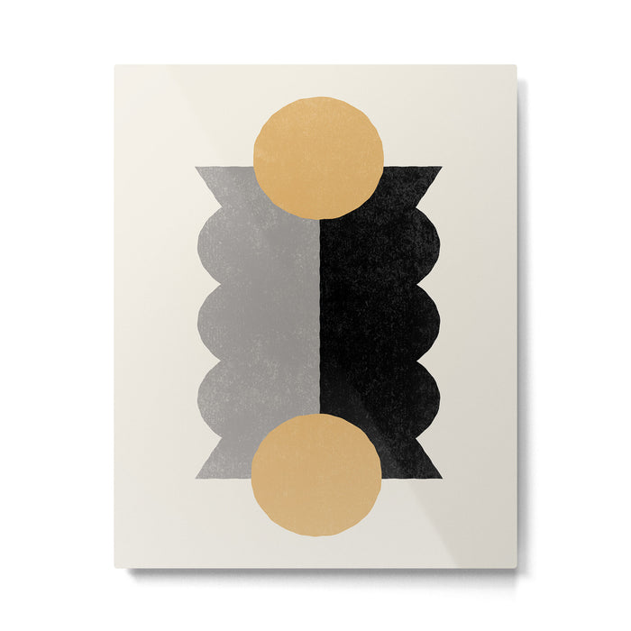 BalanceColorblock - Gold Black Metal Print Gallery Image 1