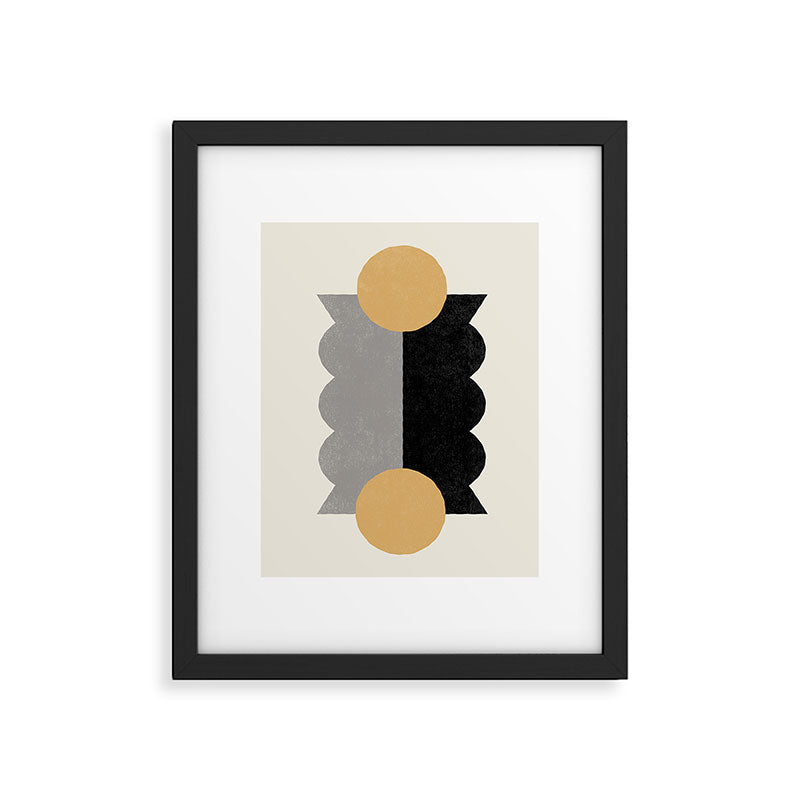 BalanceColorblock - Gold Black Framed Art Print Gallery Image 5