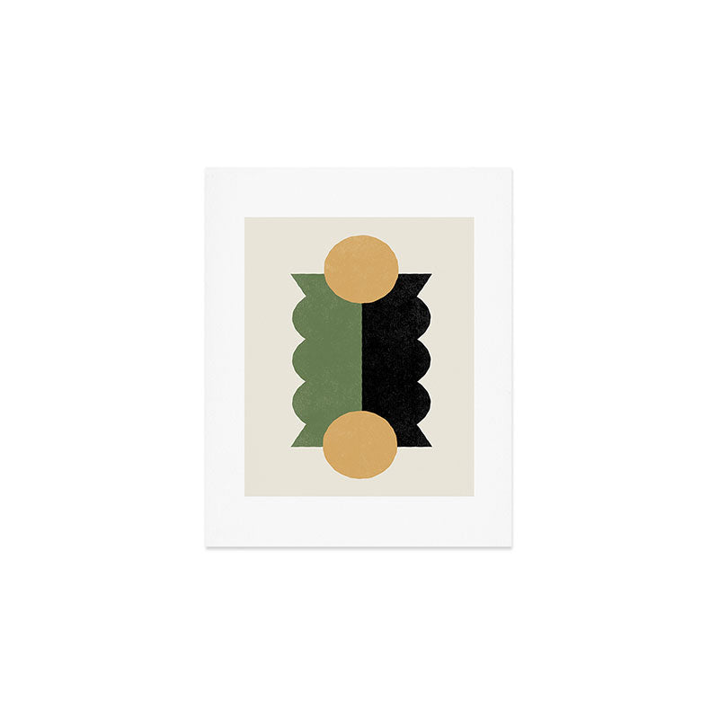 BalanceColorblock - Green Gold Art Print Gallery Image 1