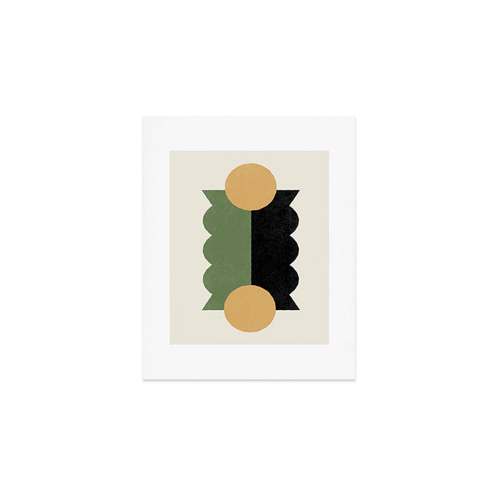 BalanceColorblock - Green Gold Art Print Gallery Image 1