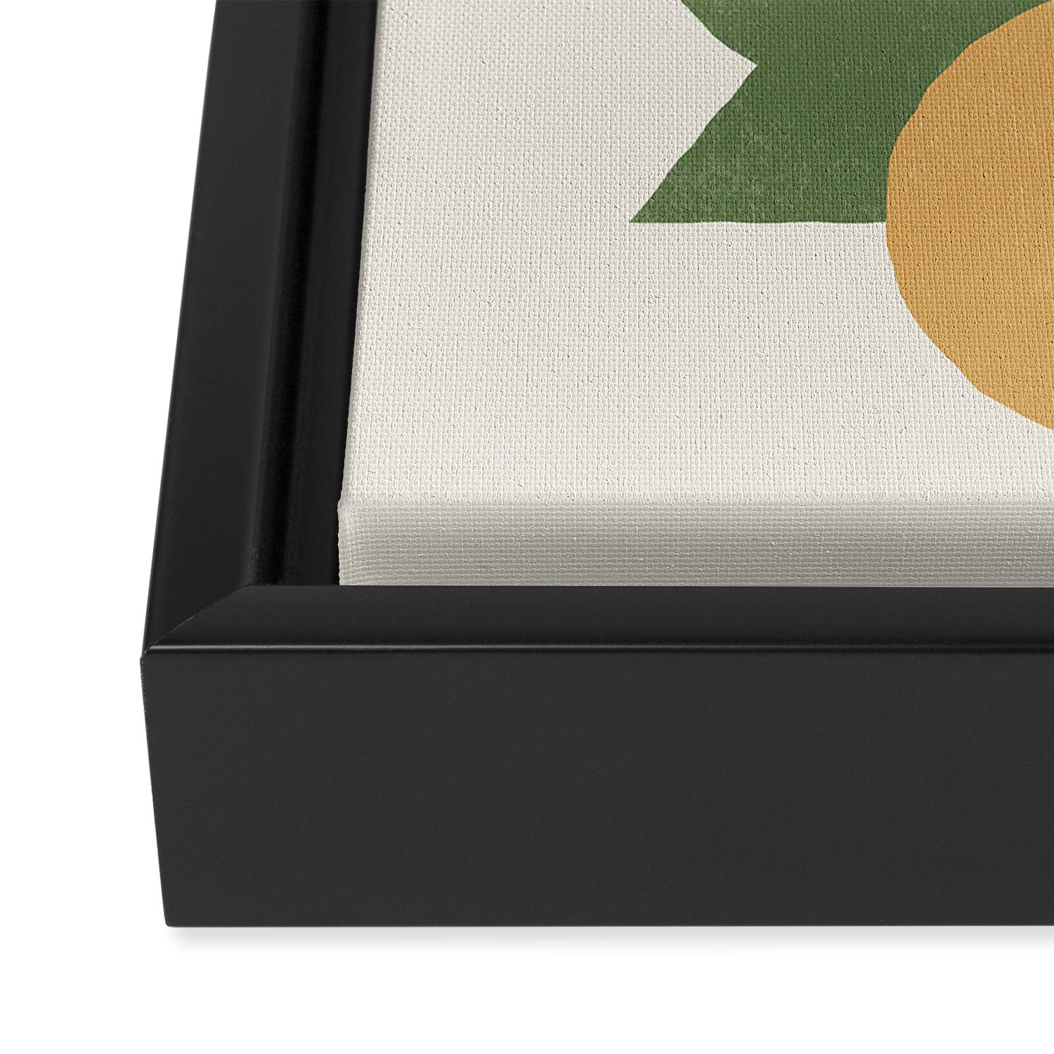 BalanceColorblock - Green Gold Framed Canvas Print Gallery Image 3