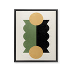 BalanceColorblock - Green Gold Framed Canvas Print Gallery Image 6