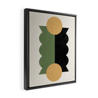 BalanceColorblock - Green Gold Framed Canvas Print Gallery Image 2