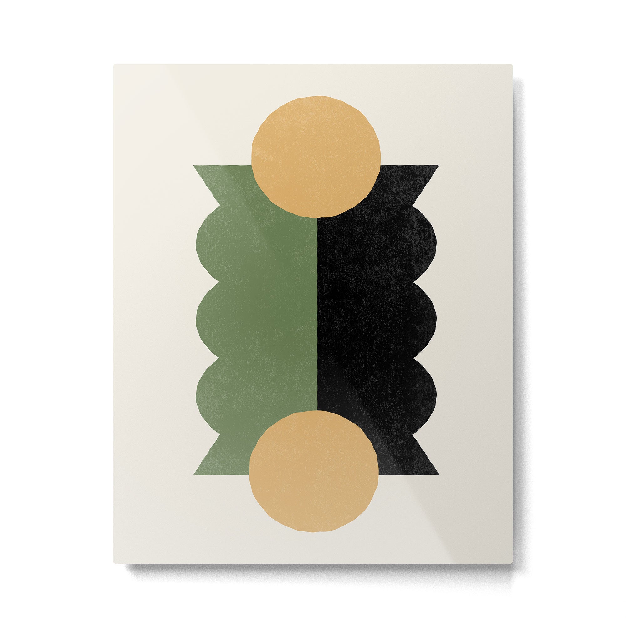 BalanceColorblock - Green Gold Metal Print Gallery Image 4