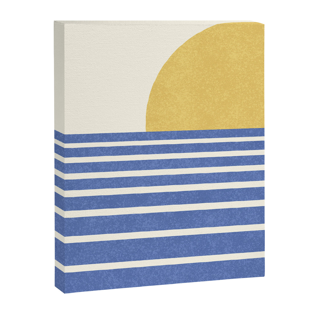 Beach Horizon Lines gold blue Canvas Print Gallery Image 6