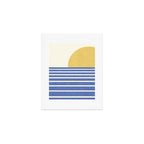 Beach Horizon Lines gold blue Art Print Gallery Image 1
