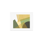 Bloc Lines Half-circle - Yellow Green Art Print Gallery Image 1