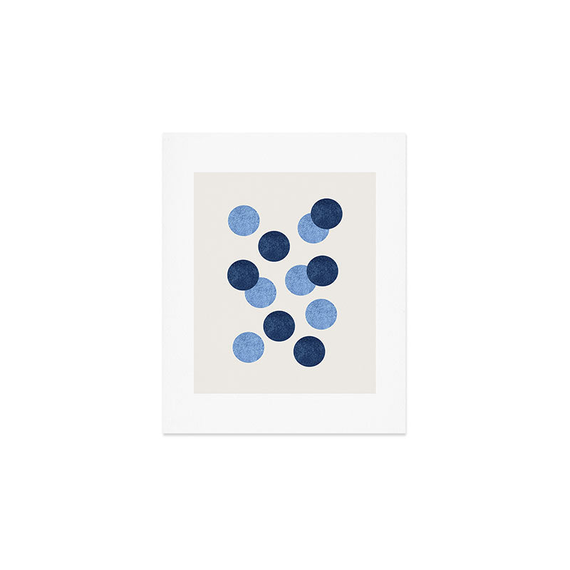 Blue Dots - Abstract Pattern Art Print Gallery Image 1
