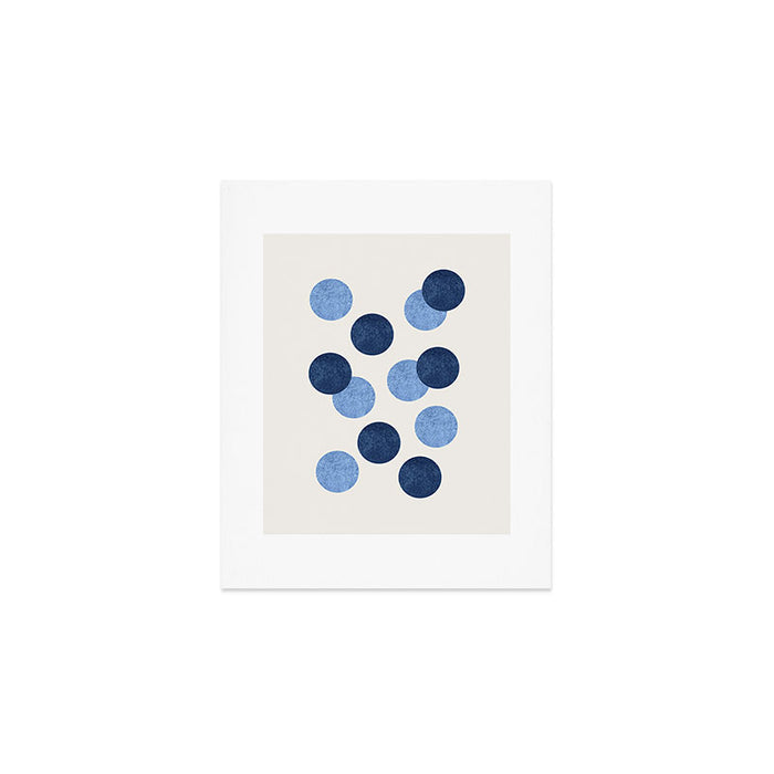 Blue Dots - Abstract Pattern Art Print Gallery Image 1