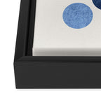 Blue Dots - Abstract Pattern Framed Canvas Print Gallery Image 3