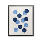 Blue Dots - Abstract Pattern Framed Canvas Print Gallery Image 6
