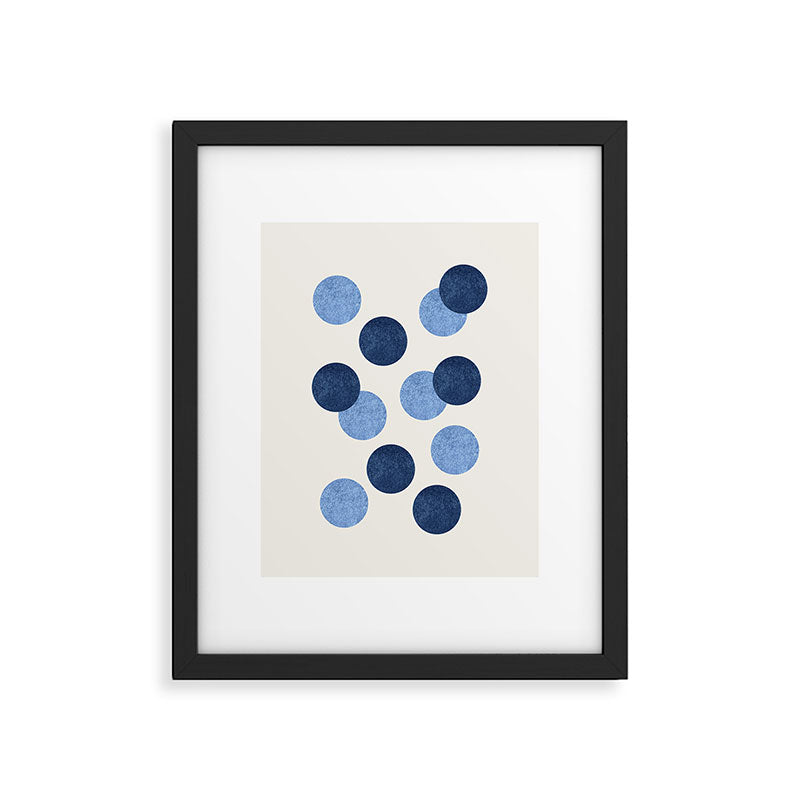 Blue Dots - Abstract Pattern Framed Art Print Gallery Image 5